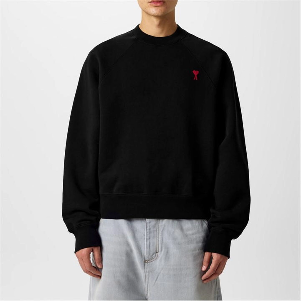 AMI Paris Ami De Coeur Crewneck - Black